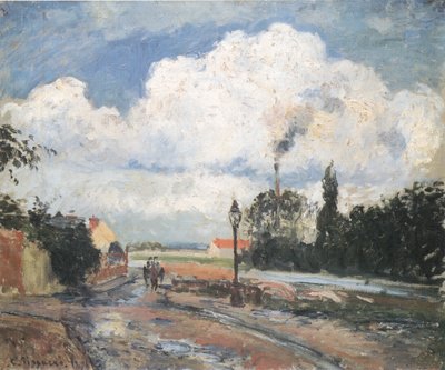 After the Rain, Quay at Pontoise by Camille Jacob Pissarro
